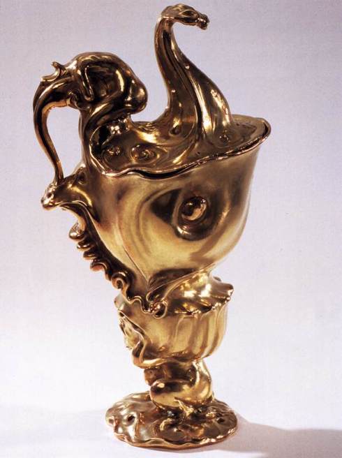 1640...Adam van Vianen made this fascinating ewer in memory of his younger brother Paulus, who died in Prague in 1613.